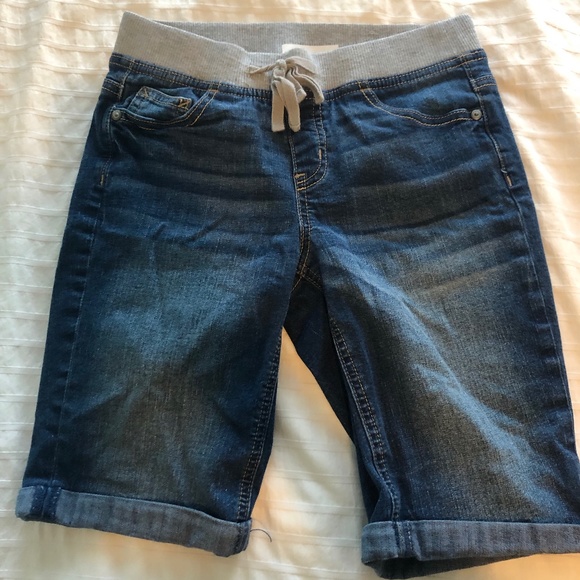 Denim shorts with sweatpant detailing - Picture 1 of 1